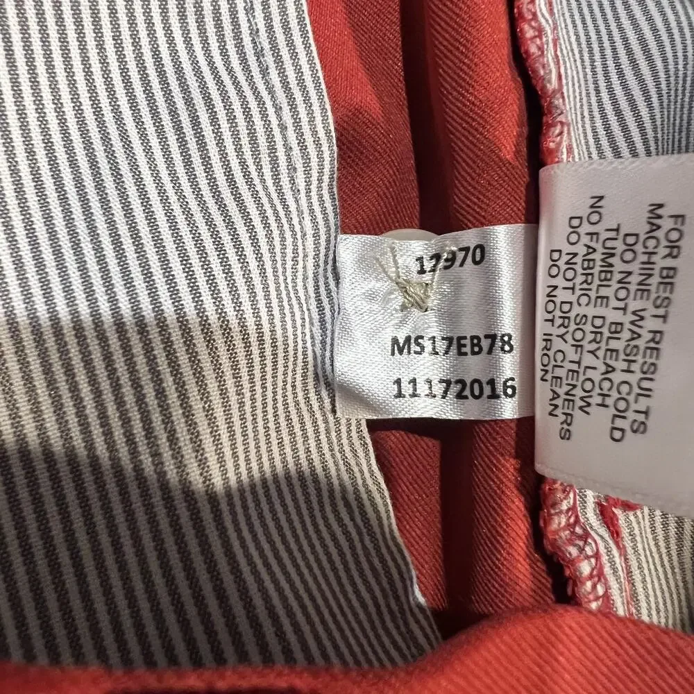 Peter Millar Pants Mens 34 Red Crown Sport Golf Performance Polyester Stretch